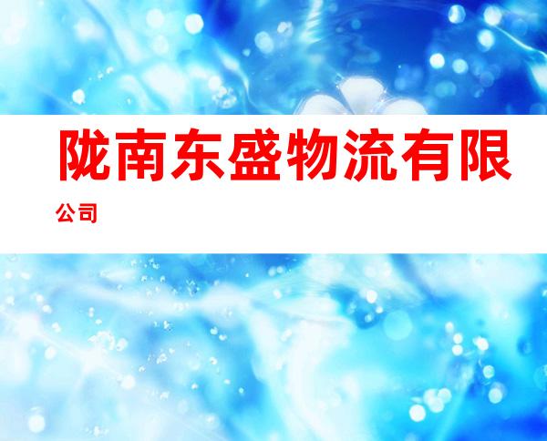 陇南东盛物流有限公司